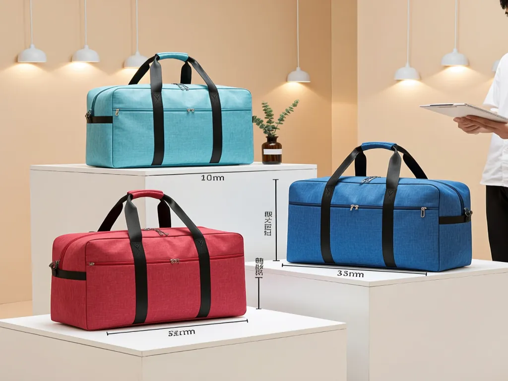 Travel tote bags in different sizes