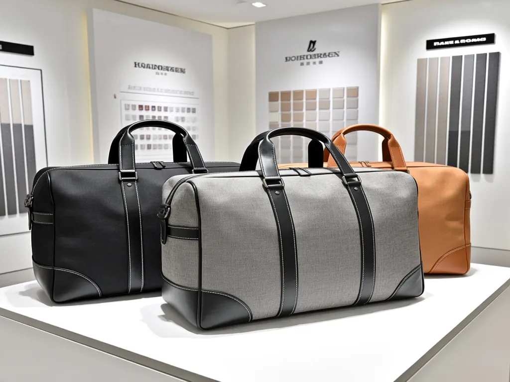 Display of travel bags in a store